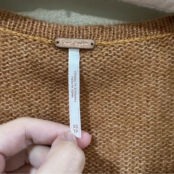 Free People Womens Gossamer Pullover Sweater Brown size XS - Picture 5 of 8